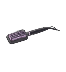 Heated straightening brush